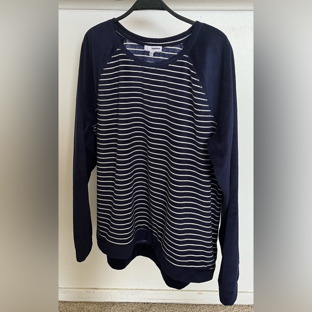 Sonoma fleece, long sleeved pajama top